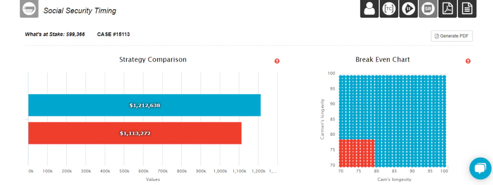 screenshot of Social Security Timing